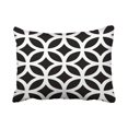 thumbnail image 1 of RYLABLUE Geometric Accent Black And White Pattern Pillowcase Cushion Cover 20x30 inch, 1 of 1
