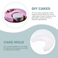 thumbnail image 2 of 1Pc Moon Shape Mousse Cake Mold Silicone Dessert Baking Mold Pan (White), 2 of 8
