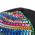 thumbnail image 4 of Slccxzc Fashion Diamond Studded Baseball Caps Flat Brim Outdoor Hats Bling Punk Snapback Cap Jazz Hip Hop Cap, 4 of 7