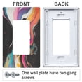 thumbnail image 3 of Yayeee Rocker Switch Wall Plate 1-Gang 4.6"x2.9" Home Decorative Outlet Cover, Colorful Black, 3 of 6