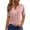 Pink, variant on LINGLANG Womens Tops Summer 2025 Buttons Neck Sexy Shirts Short Sleeve Dressy Blouses Geometric Print Trendy Shirts
