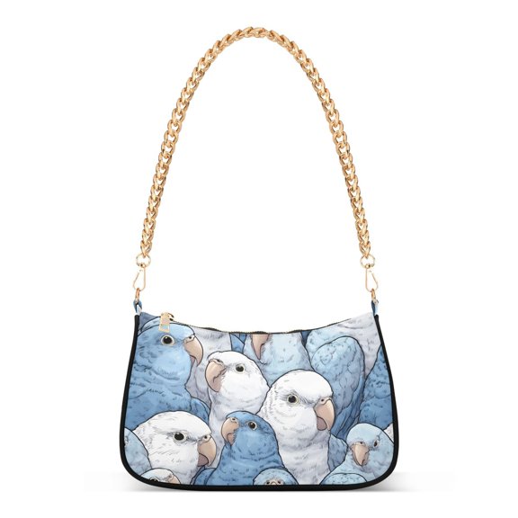 ALAZA Doodle Parrot-6 Women's Chain Shoulder Bag Hobo Handbag Tote Crossbody Purse