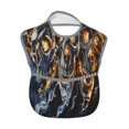thumbnail image 2 of Hirioo Fiery Skull Trio for Baby Waterproof Pocket Bib Adjustable Closed for Babies Toddlers with Large Pocket 6-24Months, 2 of 8
