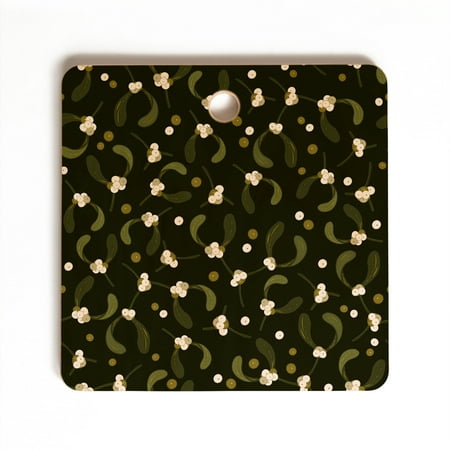 

Society6 Iveta Abolina English Mistletoe Square Cutting Board 11.5 x 11.5