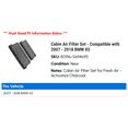 thumbnail image 2 of Cabin Air Filter Set - Compatible with 2007 - 2018 BMW X5 2008 2009 2010 2011 2012 2013 2014 2015 2016 2017, 2 of 2