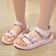 thumbnail image 6 of eileial Toddler Girl Sandals -Flower Girl Dress Shoes Open Toe Little Kid Summer Flats,Pink 12.5, 6 of 6