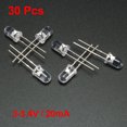 thumbnail image 2 of Unique Bargains 30pcs 5mm White Round LED Diode Electronics Component Emitting Light 3-3.4V, 2 of 4