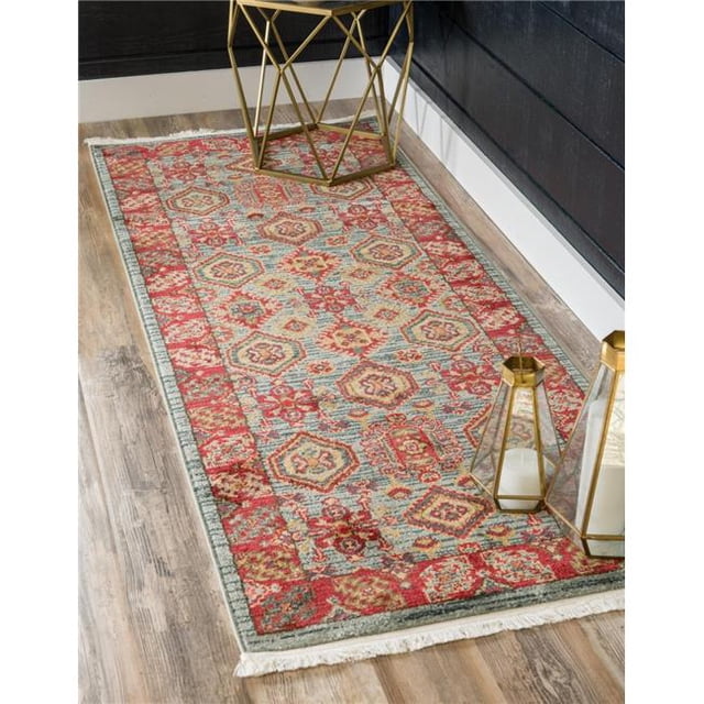 Unique Loom 3125037 2 ft. 7 in. x 6 ft. 7 in. Alexander Sahand Runner Rug, Light Blue