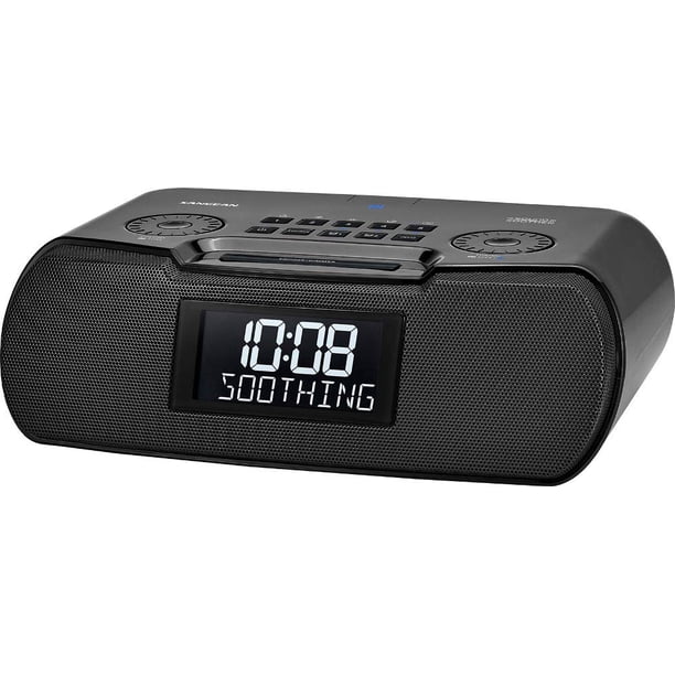 Sangean RCR-30 FM-RBDS/AM/Bluetooth/Aux-in Radio reloj digital con carga de teléfono USB y calmante de sonido, gris