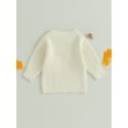 thumbnail image 5 of Bagilaanoe Toddler Baby Girl Knitted Sweater Long Sleeve Letter Embroidery Pullover 6M 12M 24M 3T 4T 5T 6T Kids Warm Jumpers Tops Fall Loose Knitwear, 5 of 8