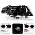 thumbnail image 3 of Black 2000-2003 BMW E46 3-Series Coupe Halo Projector LED Headlights Lamps Set, 3 of 7