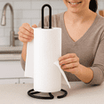 thumbnail image 2 of Creative Home Black Iron Paper Towel Holder, 4.75" x 4.75" x 11.25", 2 of 9