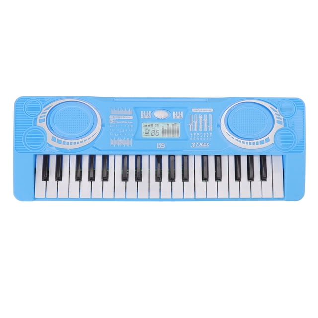 Teclado de piano para niños, teclado electónico portátil con batería de 37 teclas con 4 soportes para educación