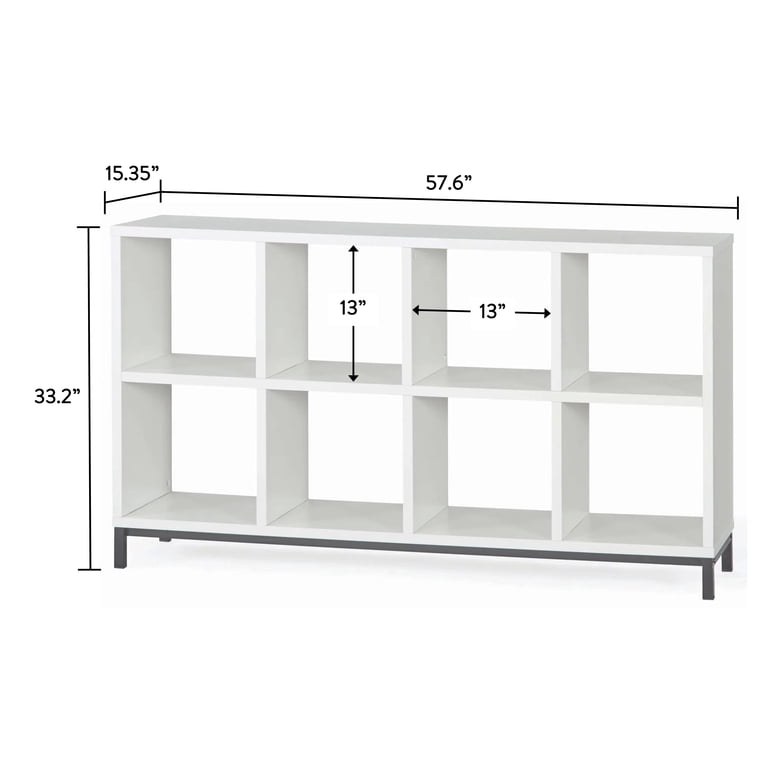 Better Homes & Gardens 8-Cube Organizer Bookcase, White photo 5