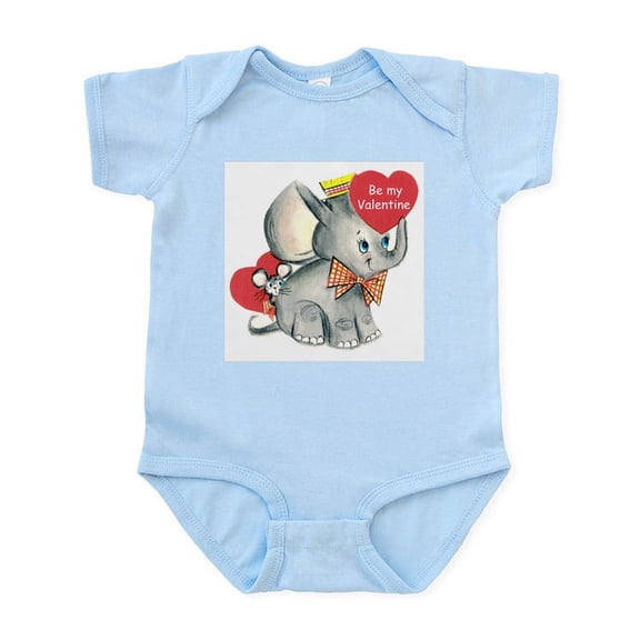 CafePress - Elephant Valentines Day Infant Bodysuit - Baby Light Bodysuit, Size Newborn - 24 Months