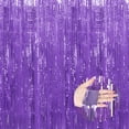 thumbnail image 3 of Light Purple Fringe Curtain Foil Backdrop Curtain 2PCS 3.3x8.2Ft Party Streamers Metallic Tinsel for Birthday Wedding Engagement Baby Shower Bachelorette Christmas Holiday Party Decorations, 3 of 8