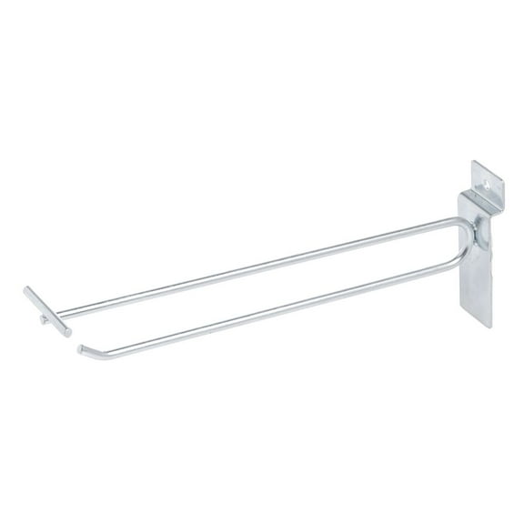 8" Slatwall Scan Hook, Zinc