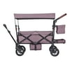 KFFKFF Wagon Stroller for 2 kids, All-Terrain Stroller Wagon with Detachable Canopy, Parent Organizer, Adjustable Handlebar, Large Capacity Storage Bag, Dark Purple