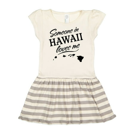 

Inktastic Someone in Hawaii Loves Me Gift Toddler Girl Dress
