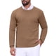 thumbnail image 5 of SUÉTER PULLOVER DE PUNTO TEXTURIZADO EN ESPIRAL PARA HOMBRES, AJUSTE DELGADO, CUELLO REDONDO, MANGA LARGA, COLOR MARRÓN, 5 of 6