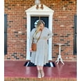 thumbnail image 5 of CASSIE LIZ Plus Size Dresses 3X Casual Beige Fall Sweater Dresses for Women Fashion Midi Elastic Waist Dresses Long Sleeve Elegant V Neck Loose Fit Winter Dress with Pocket 3XL 22W 24W, 5 of 8