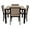 Black with Paper Birch, variant on DuroGreen Park City 40" Square 5-Pc Outdoor Dining Set, 1 Dining Table/4 Side Chairs Made With All-Weather Tangent Sustainable Lumber, High End Patio Furniture, White with Coastal Gray