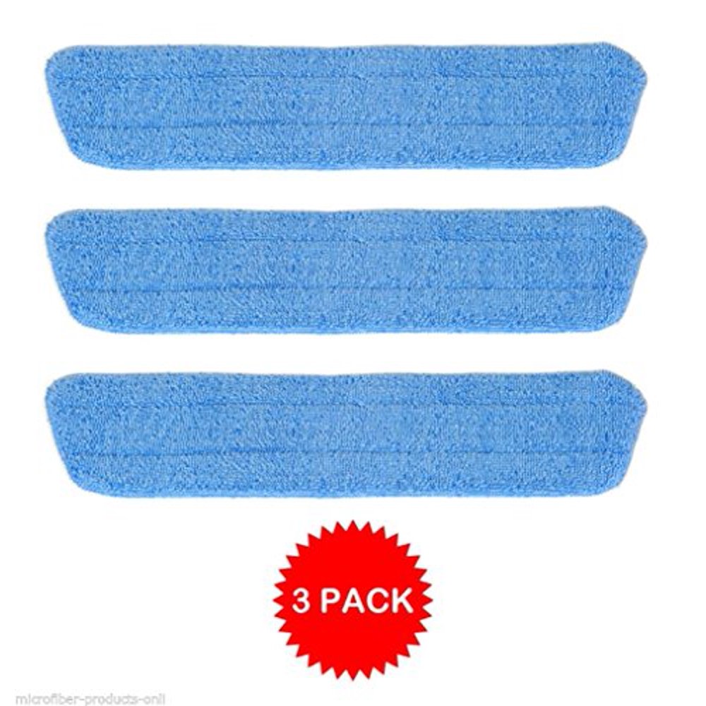 3 Microfiber Replacement Household Wet Scrub Mop Pads
