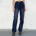 thumbnail image 2 of Sngxgn Women's Jeans Stretchy Ripped Distressed Denim Pants(Dark Blue,L), 2 of 8