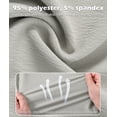 thumbnail image 3 of 2-Piece Men's Casual Set Button Down Shirt & Loose Pants Lightweight Stretch for Vacation Light Gray L, 3 of 7