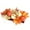 Orange, variant on Fall Decorations, Autumn Pumpkin Decorative Ornament Fall Centerpiece with Faux Leaves & 2.36in Tall Ideal For Home Decoration for Home Desk Office Party Fall Decor