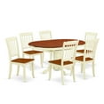thumbnail image 2 of East West Furniture Dining Room Set Buttermilk & Cherry, KEDA7-BMK-W, 2 of 5