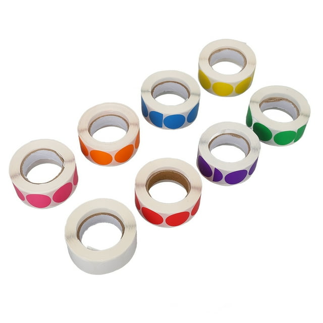 Etiquetas Autoadhesivas, Etiquetas Adhesivas Circulares, Autoadhesivas, Color Cromático, Diseño De Etiquetas DIY, 8 Rollos Para Navidad Para Botella De Aceite Esencial