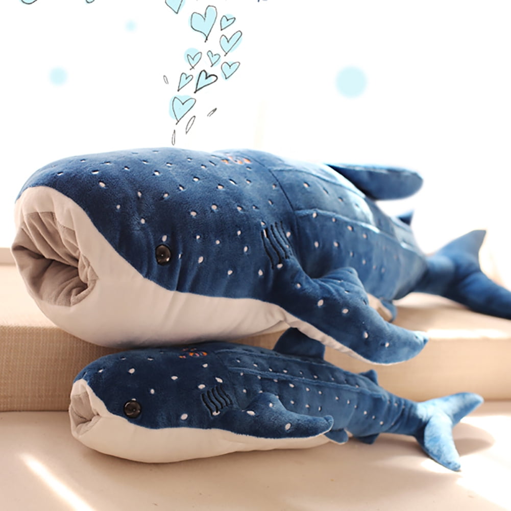 New 100cm Cute Style Blue Whale Plush Toys Big Fish Cloth Doll Stuffed Kids Gift 