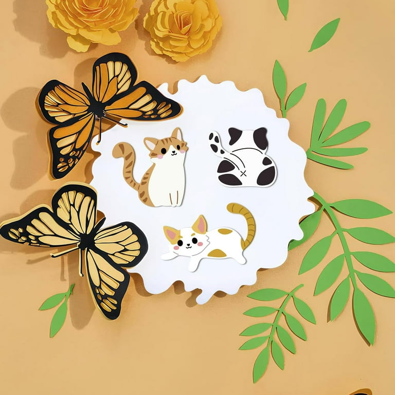 Cat And Butterfly Metal Die Cuts - Steel Crafting Dies For Scrapbooking, Card Making & Paper Crafts