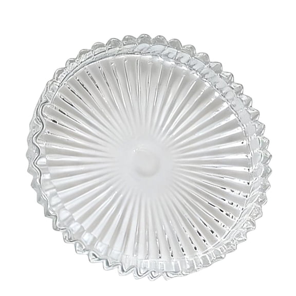 YIGSECU Pillar Candle Holders Plate Glass Candle Tray Plate Decorative Candle Stand