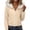 Beige, variant on Women's Hooded Jacket Faux Fur Trim Full Zip Ribbed Cuffs Slim Fit Long Sleeve Casual Fall Winter Daily Wear Outerwear