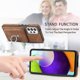 thumbnail image 4 of Funda para Samsung Galaxy A52 de piel sintética con acabado galvanizado y tarjetero (negra), 4 of 5