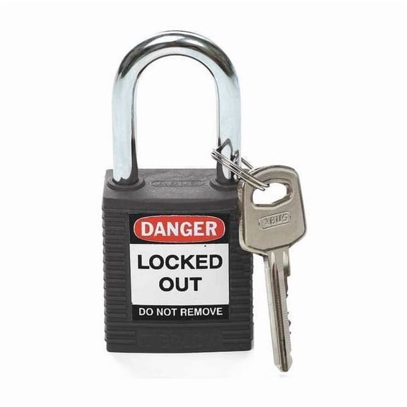 Brady Lockout Padlock,KD,Black,1-3/4"H 99580