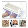 thumbnail image 6 of FSTDelivery 72 W UV Nail Lamp with Arm Rest & UV Gloves, Professional LED Nail Light for Gel Nails Polish, 4 Timers Foldable Nail Dryer with Hand Rest for Nails Tech Manicure Salon Home Use, White, 6 of 9