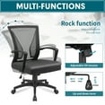 thumbnail image 6 of Lacoo Mid-Back Office Desk Chair Ergonomic Mesh Task Chair with Lumbar Support, Black, 6 of 7