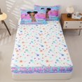 thumbnail image 4 of Castle Fairy Vibrant Rainbow Girl Zipper Full Size Comforter Sets with Fitted Sheet and 2 Pillowcases,Cartoon Butterfly Zipper Bedding Set,Multi Tone Pink Purple,4pcs, 4 of 6