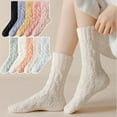 thumbnail image 5 of Women Warm Solid Color Soft Winter Floor Socks Coral Velvet Socks Cotton Socks WHITE, 5 of 8