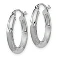 thumbnail image 2 of White Sterling Silver Earring Hoop Women'S 22 mm 20, 2 of 3