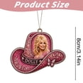 thumbnail image 3 of Dolly Pink Ornament, Acrylic Christmas Tree & Car Hanging Decoration, Glitter Country Music Fan Gift, Sparkling Pink Charm for Tree or Car, 3 of 7