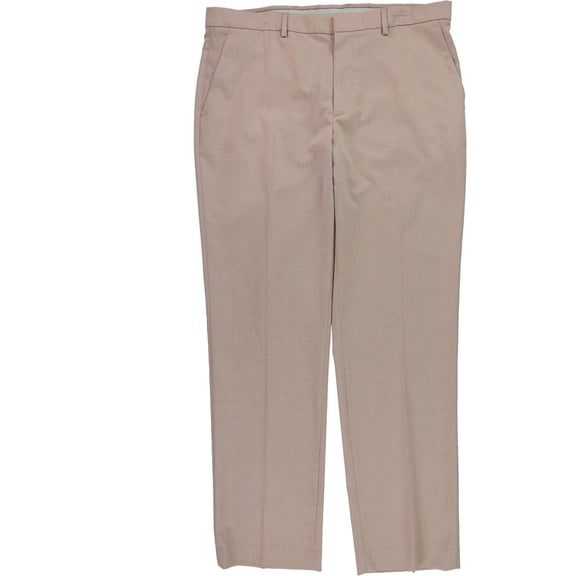 Perry Ellis Mens Modern Fit Dress Pants Slacks, Pink, 36W x 32L