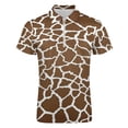 thumbnail image 4 of Giraffe Print Men Zipper T-shirt Summer Casual Short Sleeve T-shirt Top, 4 of 7