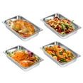 thumbnail image 3 of 4 Pack Full Size 4" Deep Steam Table Pans w/ Lid Buffet Catering Hotel Food Prep, 3 of 10