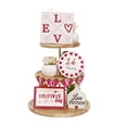 thumbnail image 2 of Wooden Tray Sign Tabletop Decor - Xoxo Heart Design - For Party Decorations, Weddings, Anniversary, Home Table Accent, Festive Gatherings, Gift For Friends, Valentine's Day,, 2 of 3