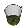 thumbnail image 3 of Goofa Tropical Palm Leaves Fern Leaf Printed Circular Hamper,Laundry Basket with Handles,Storage Baskets Foldable,Large Capacity Laundry Hamper-Small, 3 of 8