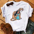 thumbnail image 1 of Camiseta de dibujos animados de Disney para mujer, ropa Y2k de princesa linda, camiseta gráfica Kawaii, de manga corta Camisetas estampadas, camisetas ajustadas, 1 of 5